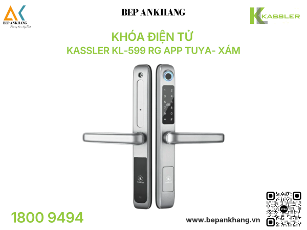 Khóa điện tử Kassler KL-599 RG App Tuya - Xám